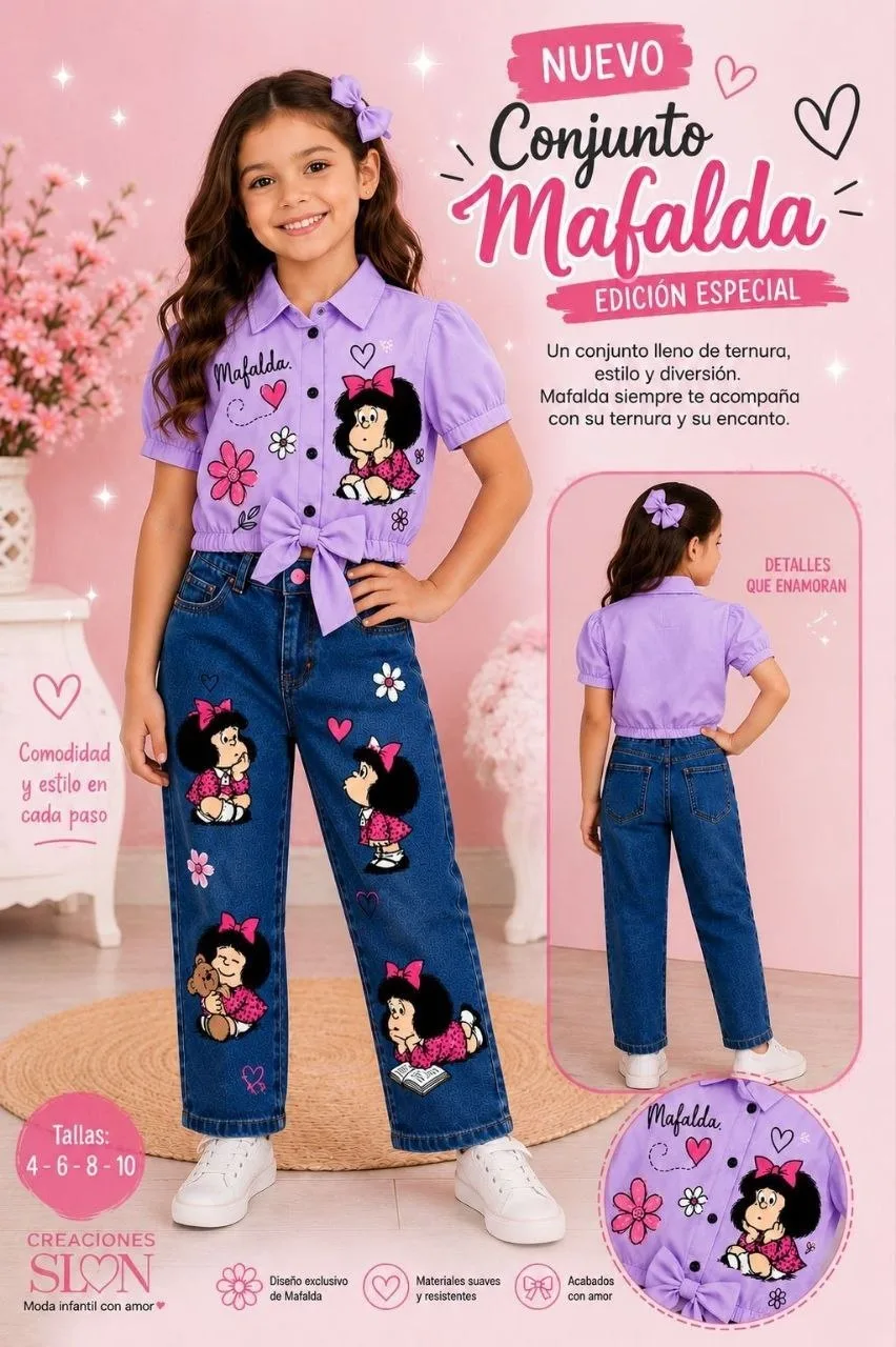 🌸💕 ¡Hermoso Conjunto Mafalda!