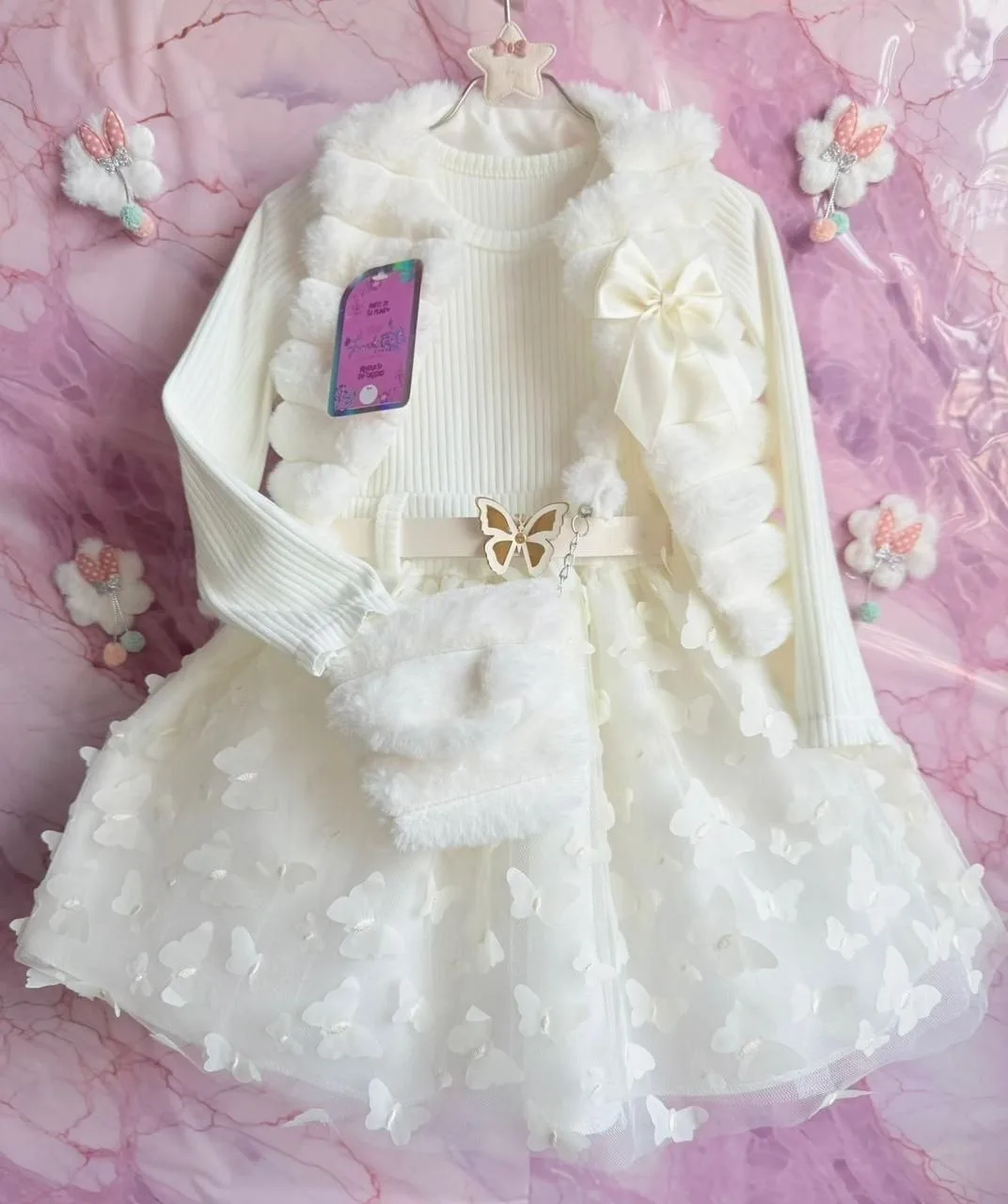 ✨🦋 ¡Hermosos conjuntos de vestido en tull 3D para niñas! 💖 imagen 2