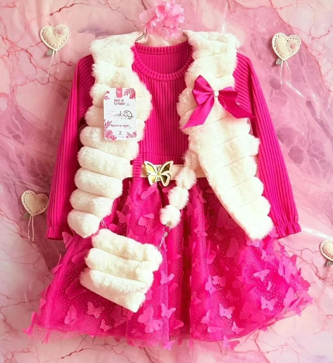 ✨🦋 ¡Hermosos conjuntos de vestido en tull 3D para niñas! 💖 imagen 5