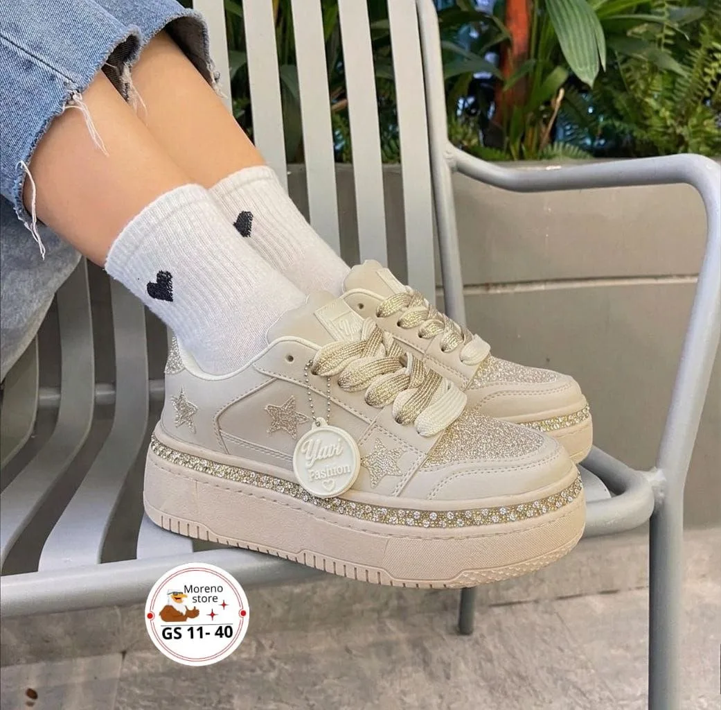 BRILLOS DAMA SUELA ALTA 👟✨ imagen 3