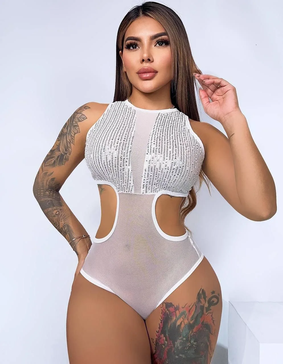 🥳🥳 Hermosos Bodys Costillero Sisa Lentejuela ❤️✨ imagen 3