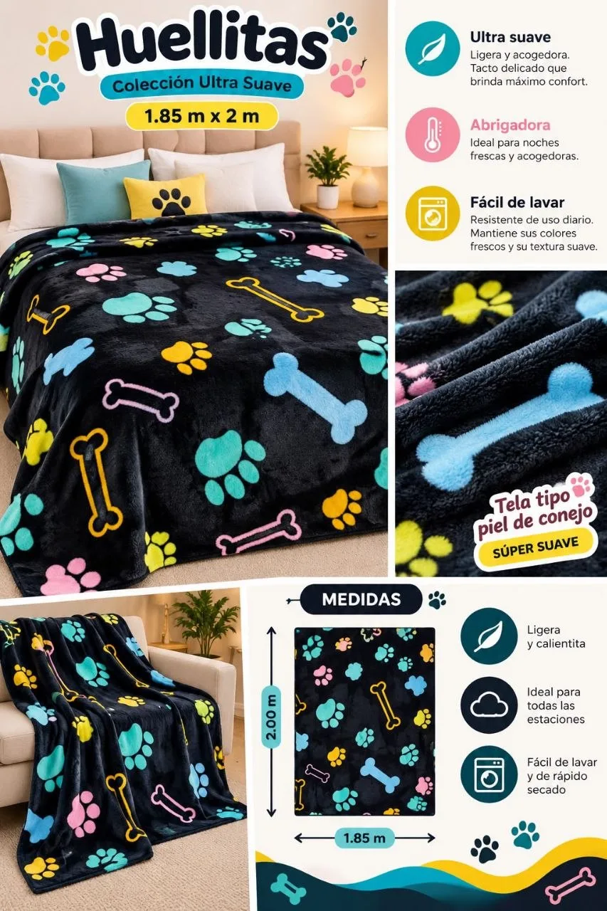 🛏️ COBIJA ESTAMPADA🐑 En ovejero